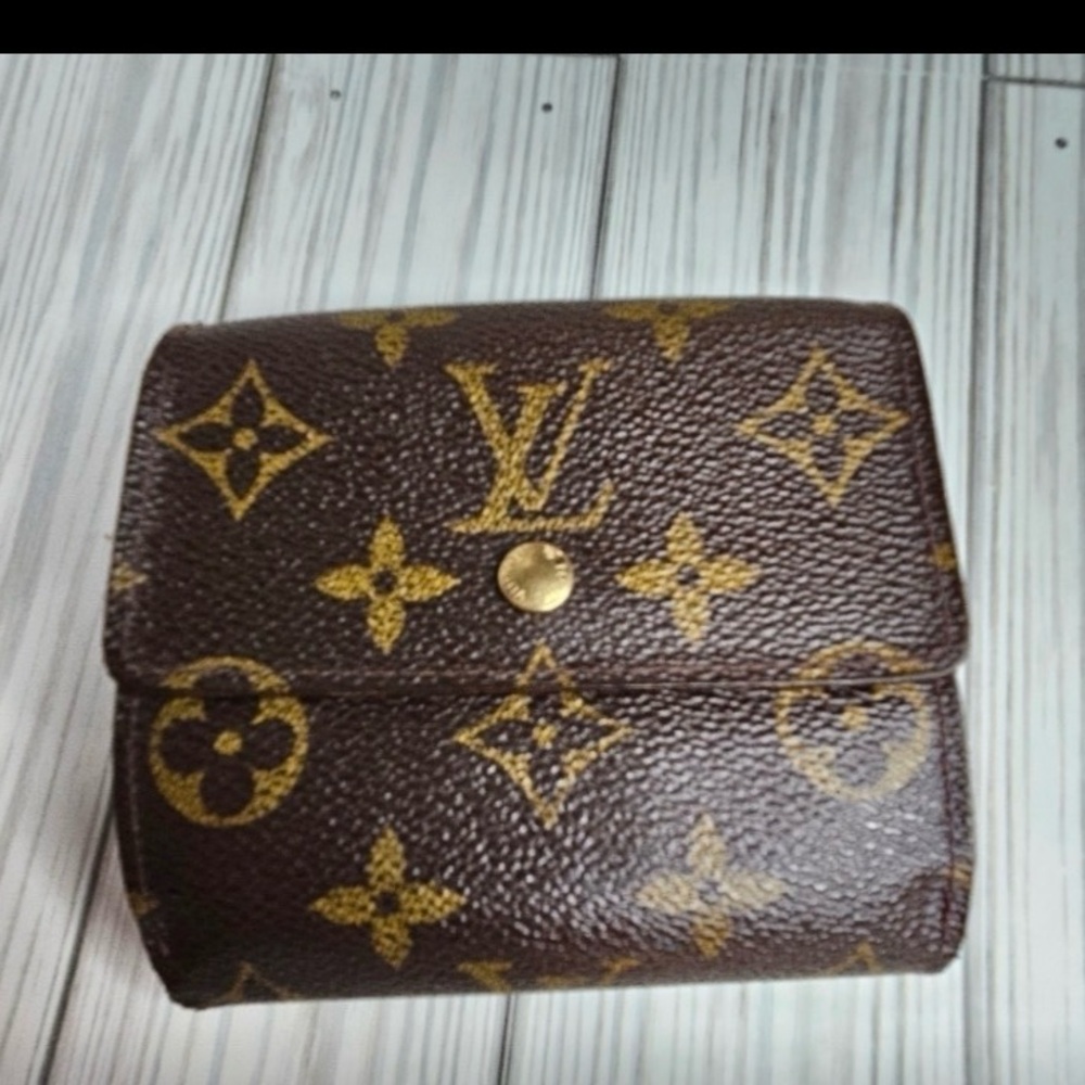 Louis Vuitton Vintage Elise Double Snap Wallet in Monogram Canvas From 1999